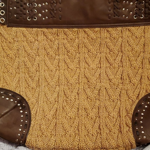 Leather and Knit bag - Picture 3 of 5